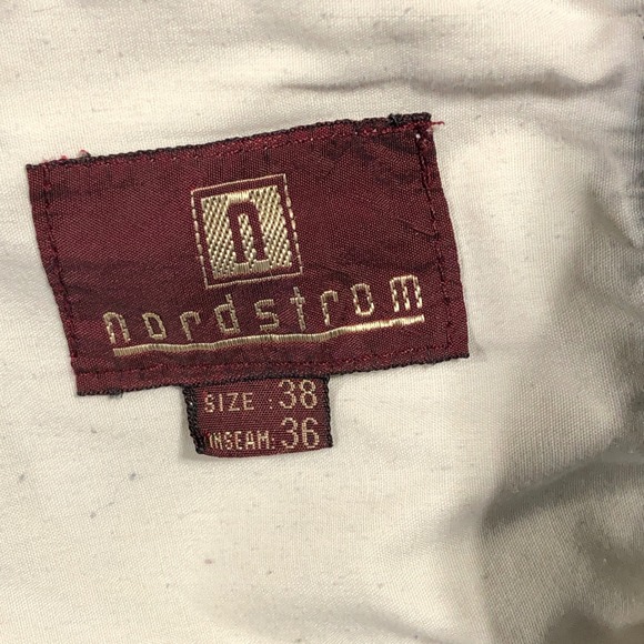 Nordstrom Pleated Chinos Mens 38x36 Navy Blue Cotton Twill Trousers Tall - Picture 4 of 12